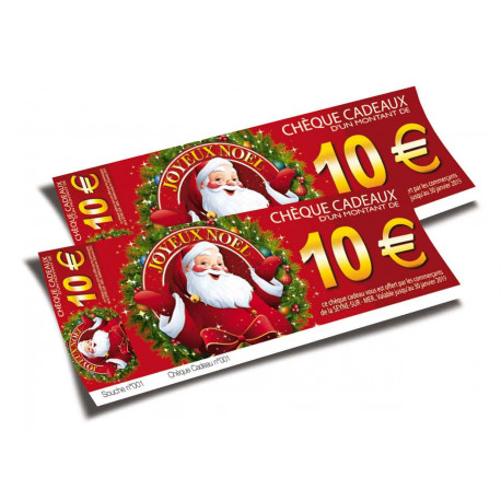 Chèques cadeaux classiques Joyeux Noël Santa Claus