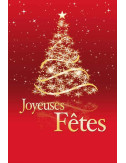 Affiches A2 (42x59,4 cm) Joyeuses Fêtes Sapin Or