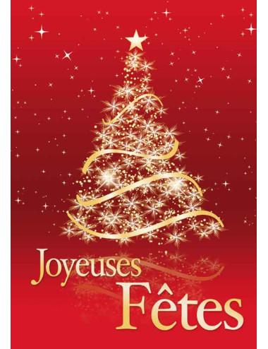 Guirlandes intérieures spécifiques Joyeuses Fêtes Sapin Or