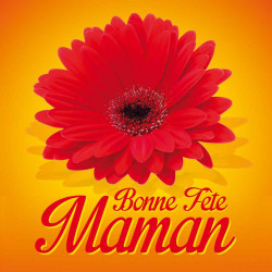 Tickets de tombola 10x10 Bonne Fête Maman fleur rouge