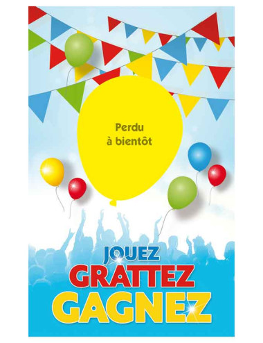 Cartes à gratter perdantes - 1000 ex Le Festival des commerçants