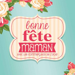 Tickets de tombola 10x10 Bonne Fête Maman roses
