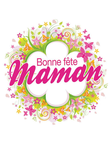 Tickets de tombola 10x10 Bonne Fête Maman papillon