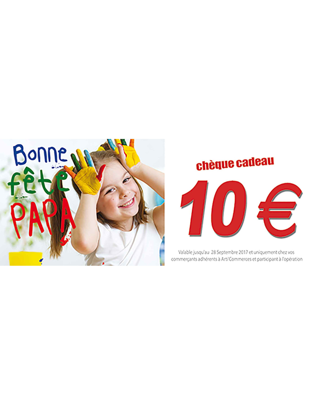 Chèques cadeaux classiques Bonne Fête Papa