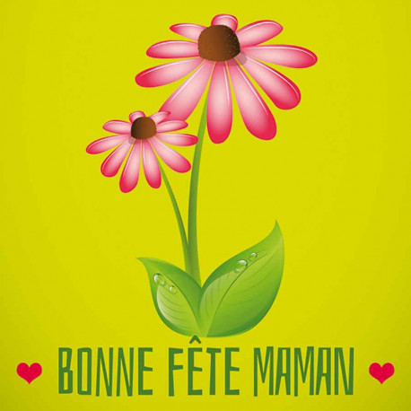 Tickets de tombola 10x10 Bonne Fête Maman fleur Gerbera