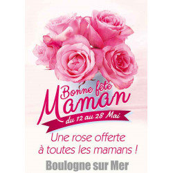 Affiches A2 (42x59,4 cm) Bonne Fête Maman Roses