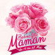 Tickets de tombola 10x10 Bonne Fête Maman Roses