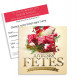 Tickets de tombola 10x10 Joyeuses Fêtes paquets rouge