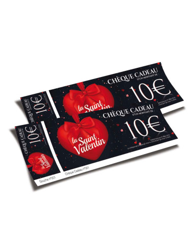 Chèques cadeaux classiques Saint Valentin 2018