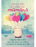 Affiches A2 (42x59,4 cm) Bonne Fête maman pot coeurs