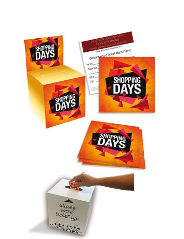 Tickets de tombola 10x10 Shopping Day