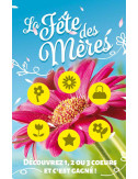 Cartes à gratter perdantes - 1000 ex Bonne Fête Maman fleur rose