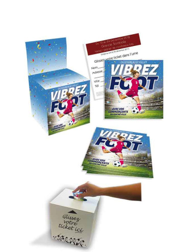 Tickets de tombola 10x10 Foot Féminin