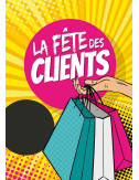Affiche suspendu Fête des clients Pop