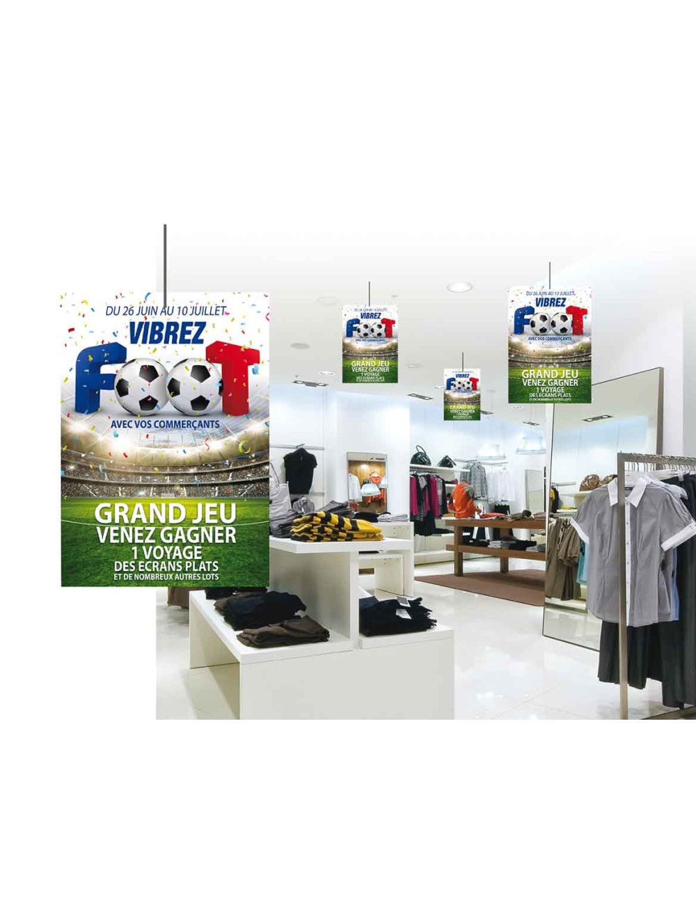 Affiche suspendu Vibrez Foot