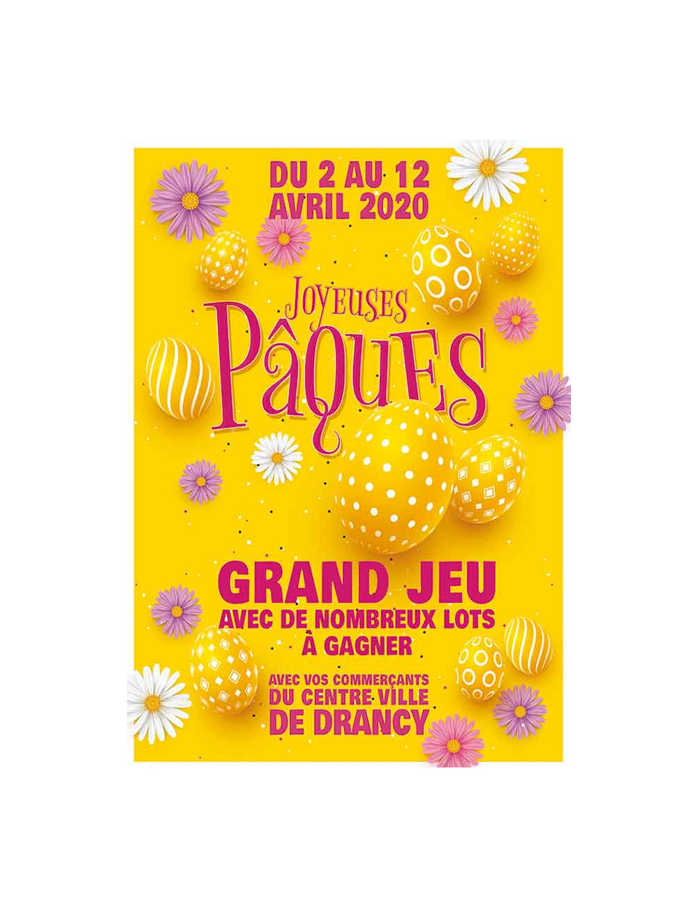 Affiche suspendu Pâques 2020
