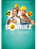 Affiche suspendu Souriez c est gagné