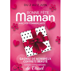 Affiches A2 (42x59,4 cm) Bonne Fête Maman rose