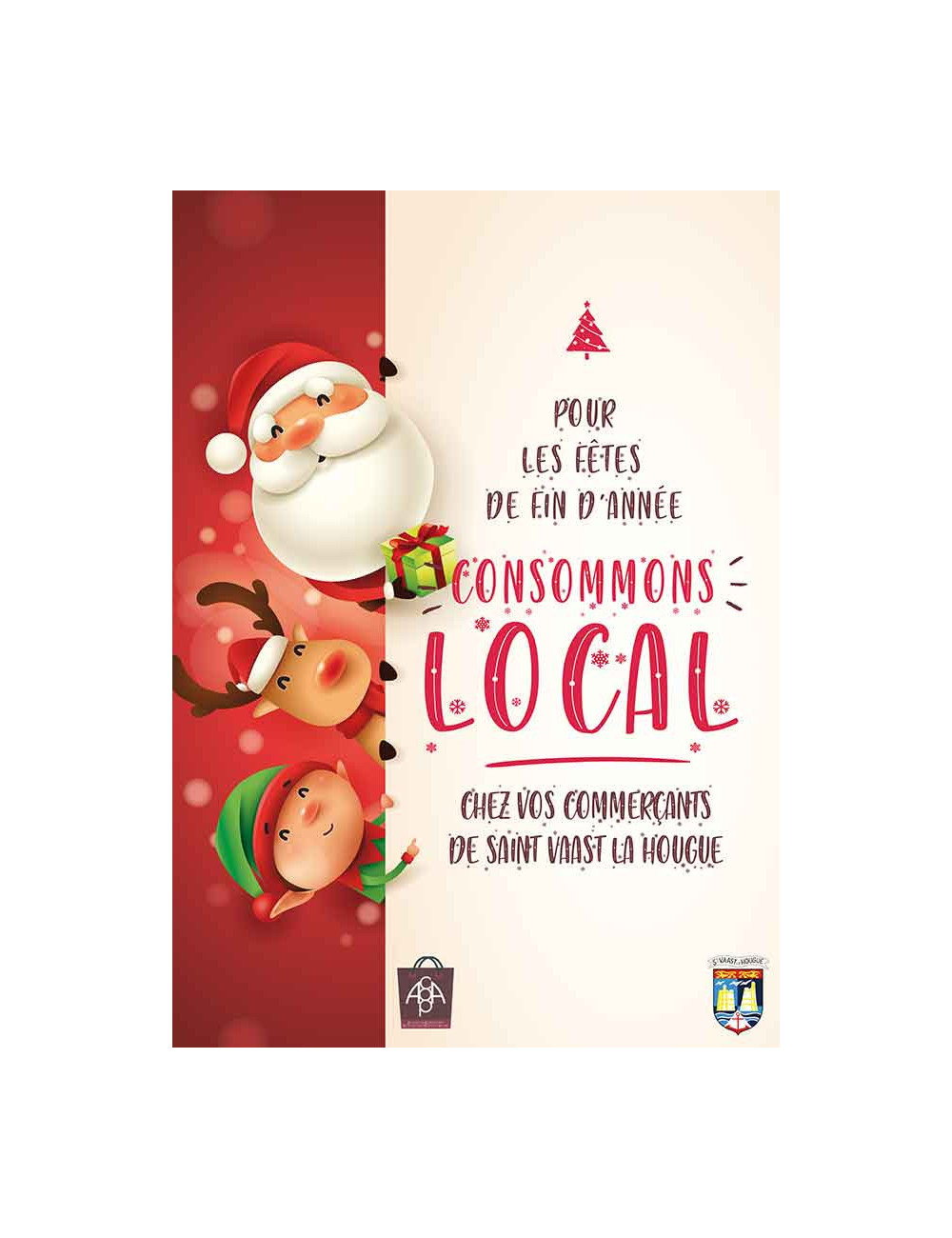 Affiches A2 (42x59,4 cm) Joyeux Noël Consommons Local