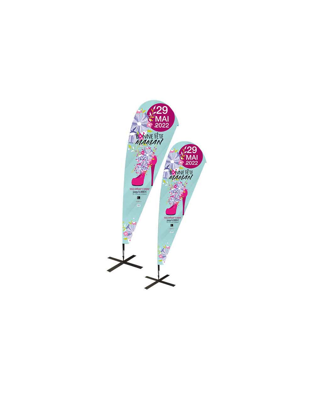 Winflag 155 cm lame Fête des Mères Talon