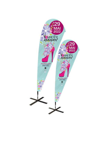 Winflag 205 cm lame Fête des Mères Talon