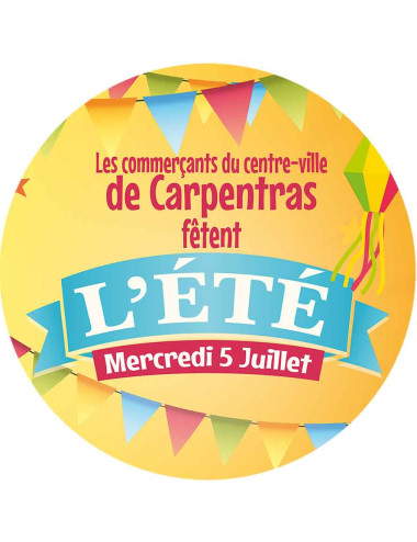 Stickers vitrine événementiel Fêtez l été 2020