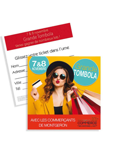Tickets de tombola 10x10 Les prix ronds