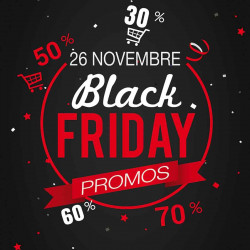 Stickers vitrine événementiel Black Friday Promos
