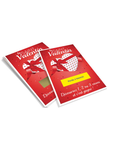 Cartes à gratter perdantes - 1000 ex Saint Valentin