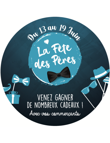 Stickers vitrine événementiel Fête des Pères