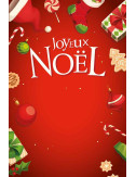 Affiches A2 (42x59,4 cm) Joyeux Noël rouge