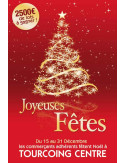 Affiches A2 (42x59,4 cm) Joyeuses Fêtes Sapin Or