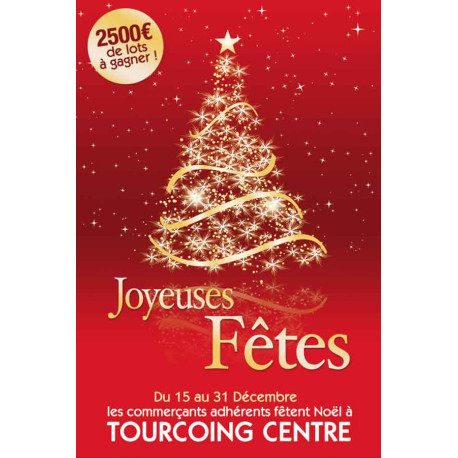 Tracts 15x21 Joyeuses Fêtes Sapin Or