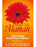 Tracts 15x21 Bonne Fête Maman fleur rouge