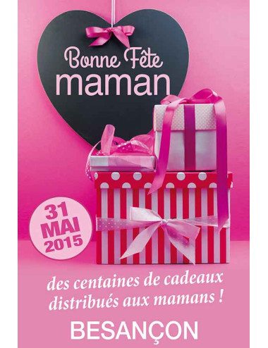 Tracts 15x21 Bonne Fête Maman Rose