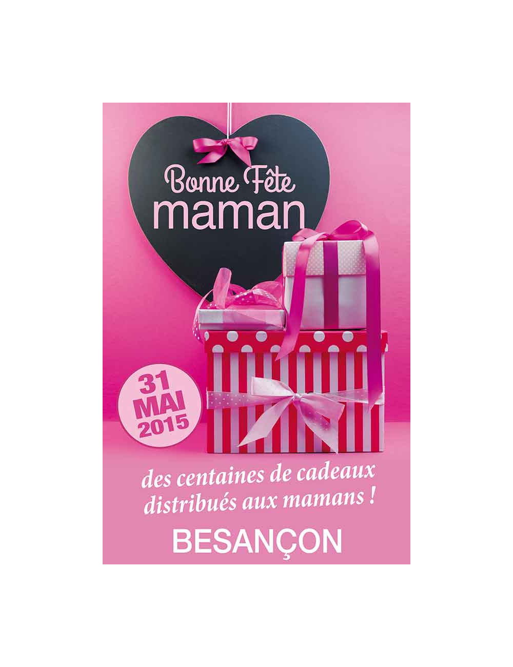 Tracts 15x21 Bonne Fête Maman Rose