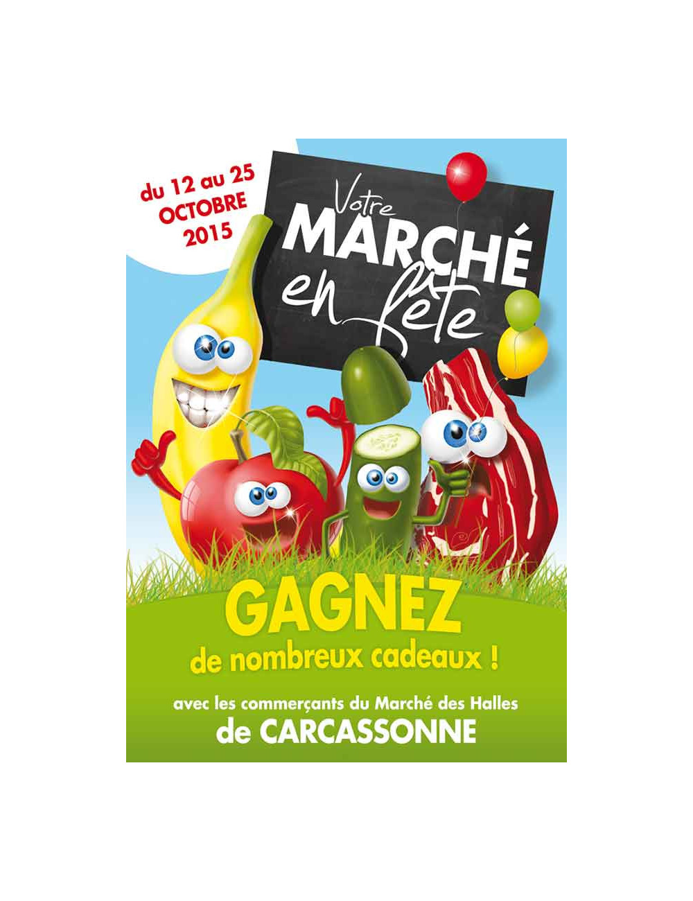 Affiches A2 (42x59,4 cm) Marché en Fête légumes