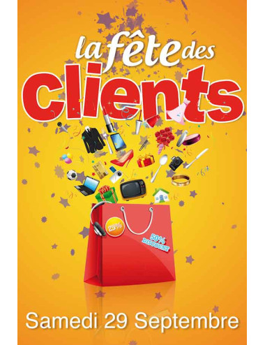 Affiches A3 (30x42 cm) La Fête des clients