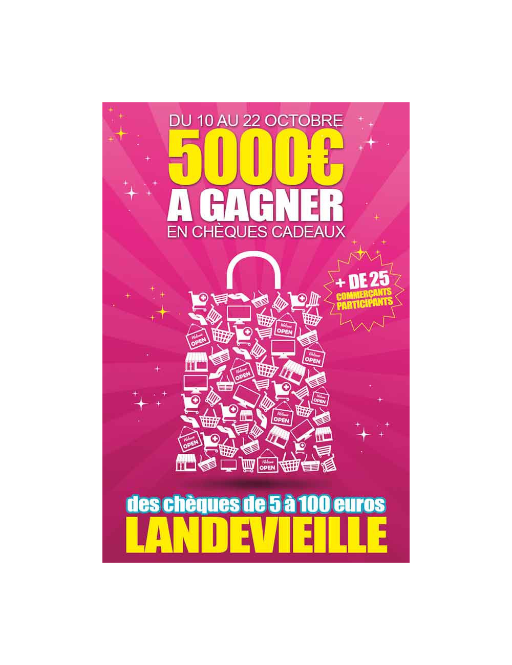 Affiches A2 (42x59,4 cm) Chèque Kdo Jouez Grattez Gagnez