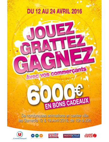 Affiches A2 (42x59,4 cm) Jouez Grattez Gagnez