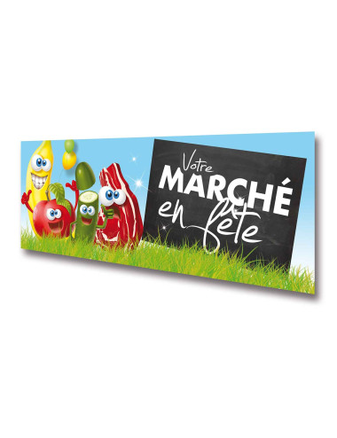 Banderole 200x100 Marché en Fête légumes