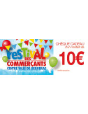 Chèques cadeaux sécurisés recto verso Festival des Commerçants