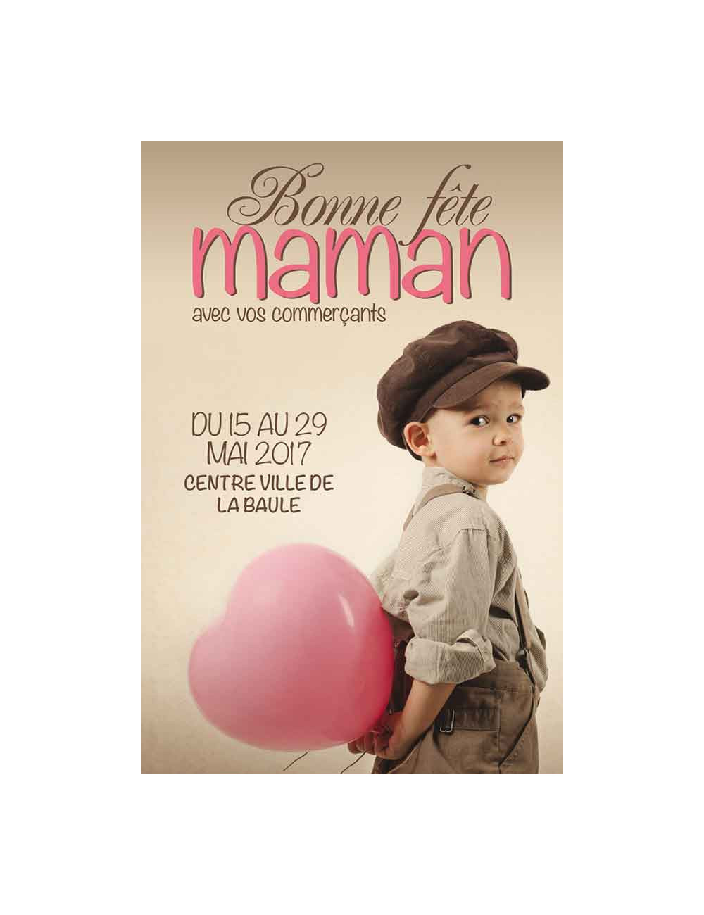 Affiches A2 (42x59,4 cm) Bonne Fête Maman petit garçon