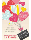 Affiches A2 (42x59,4 cm) Bonne Fête Maman ballon coeur