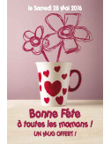 Affiches A2 (42x59,4 cm) Bonne Fête Maman mug