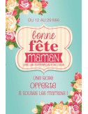 Affiches A3 (30x42 cm) Bonne Fête Maman roses