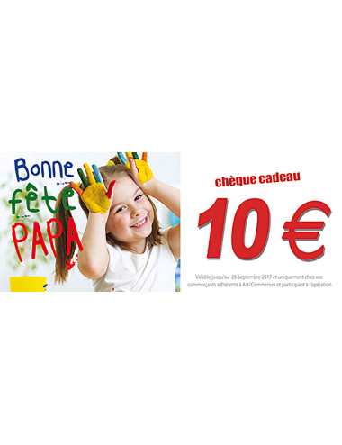 Chèques cadeaux sécurisés recto Bonne Fête Papa