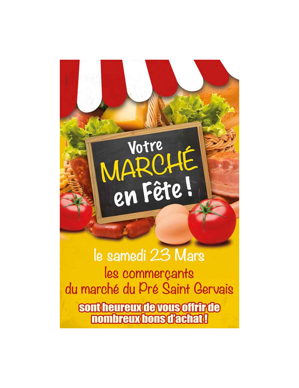 Affiches A2 (42x59,4 cm) Marché en Fête