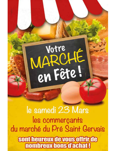 Affiches A3 (30x42 cm) Marché en Fête