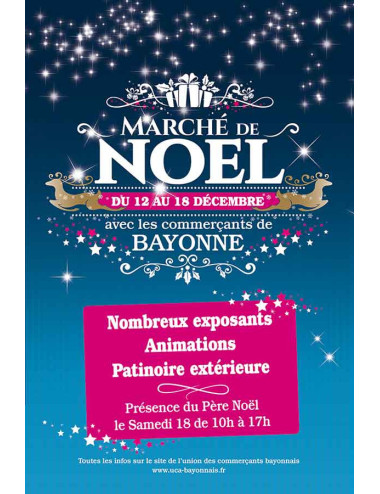 Affiches A2 (42x59,4 cm) Marché de Noël Bleu Nuit